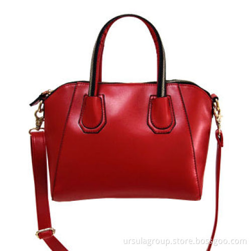 Small tote bag with metal zip decoration handles and metal zip opening